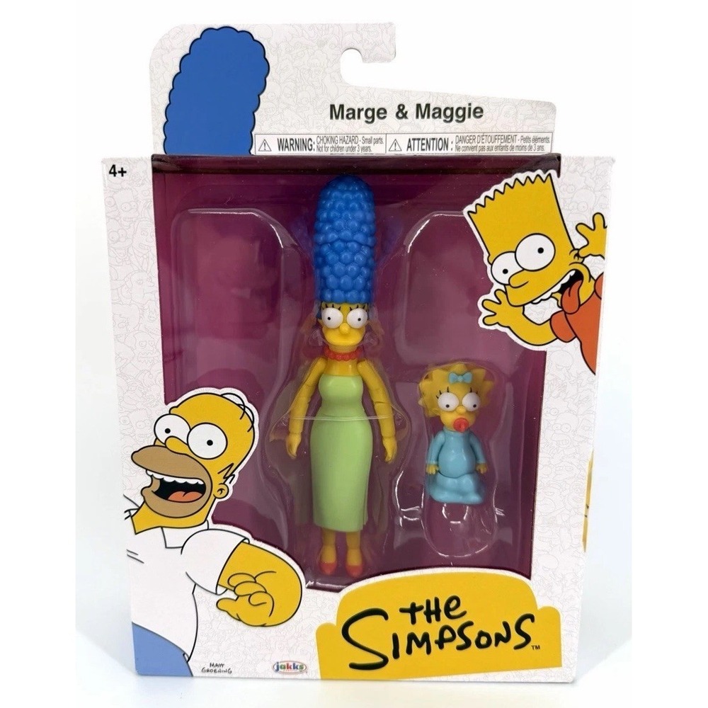 The Simpsons Marge & Maggie Action Figures Jakks Pacific 2-Pack New Sealed